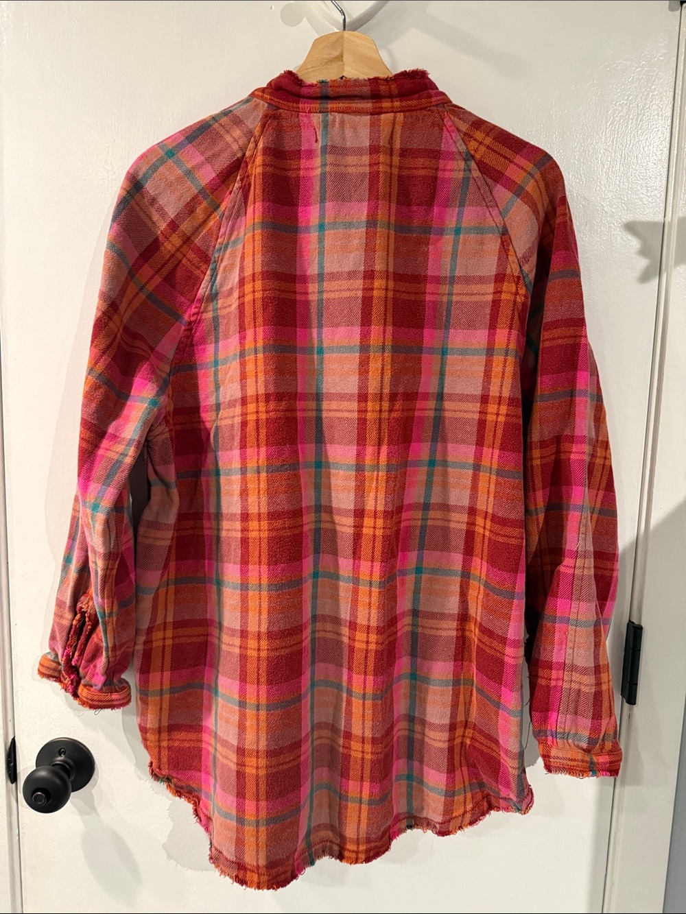We The Free Distressed Oversized Flannel - Picture 3 of 5